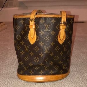 Louis Vuitton Monogrammed Bucket Shoulder Bag
